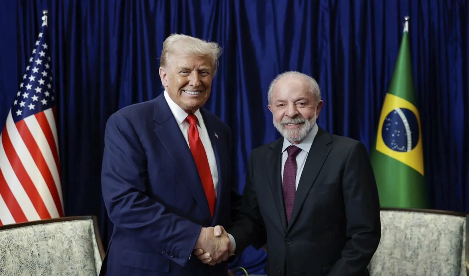 Recepção nos EUA | Vídeo mostra Donald Trump recebendo Lula na Casa Branca em Washington para debater economia
